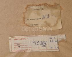 Weintrager Adolf (1927-1987): Eperfák télen. Akvarell, papír. Jelezve balra lent. Hátoldalán Képcsar...