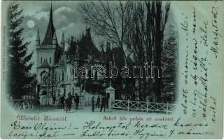 1899 (Vorläufer) Kassa, Kosice; Jakob féle palota rét részlettel, este. Szent-Istványi Júlia kiadása / palace at night (fl)