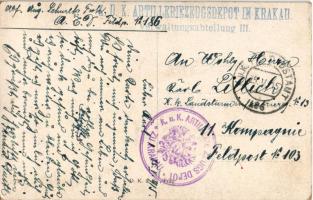 1915 Franz Josef / I. Ferenc József / Franz Joseph I of Austria + "K.u.K. Artilleriezeugsdepot ...