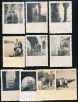 1939-1941 Budapest, Halászbástya, Duna-part, Lánchíd, stb., 27 db fotó, a hátoldalon datálva, vegyes...
