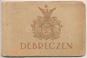 Debrecen, képeslapfüzet 6 lappal, Szathmáry rajzaival (szakadások a borítón / tears on the cover)