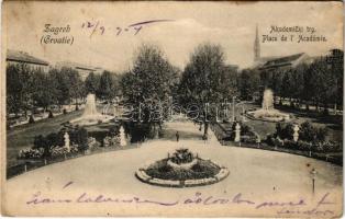 1904 Zagreb, Zágráb; Akademicki trg. Naklada Rob. Ferd. Auer / square (fl)