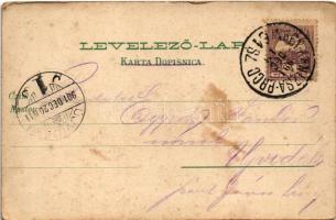 1901 Zagreb, Zágráb, Agram; Jelacicev trg / square, market / piac (EK) + "NAGY-KANIZSA-BRÓD 61....