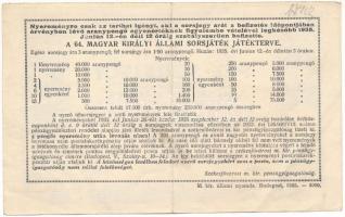 1935. "A 64. Magyar Királyi Állami Sorsjáték" fél-sorsjegye 1,50P értékben, "B * 8651...