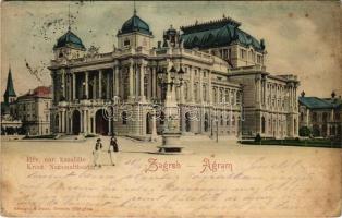 1901 Zagreb, Zágráb; Hrv. nar. kazaliste / Croatian national theatre (fl)