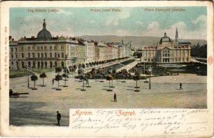 1902 Zagreb, Zágráb, Agram; Trg Franje Josipa / square (EK)