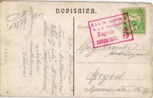 1916 Zagreb, Zágráb; Bakács utca, piac, Joseph Deutsch üzlete / Bakaceva ulica / street, market, sho...