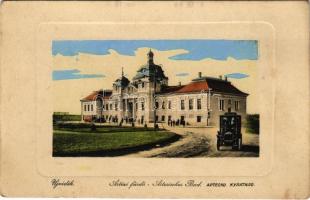 Újvidék, Novi Sad; Artézi fürdő és autó. W.L. Bp. 4228. Marijansky és Hohlfeld / spa, automobile (EK)