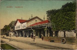 Galánta, vasútállomás. Vasúti levelezőlapárusítás 321. / railway station (EK)