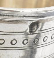 Ezüst(Ag) pálinkás pohár, jelzett, m: 4 cm, nettó: 14 g