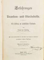 Kündig, Eucharius: Erfahrungen am Kranken- und Sterbebette. Ein Beitrag zur praktischen Theologie von - - . Basel, 1888, Felix Schneider, 1 sztl. lev.+ XIV+360 p. Német nyelven. Átkötött félvászon-kötésben, kissé kopott borítóval, a címlapon tulajdonosi névbejegyzéssel.