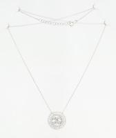 Ezüst(Ag) nyaklánc medálos középrésszel, jelzett, h: 44 cm, bruttó: 3,2 g