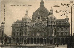 1905 Antwerpen, Anvers; Gare Centrale, Place de la Gare / railway station (EK)