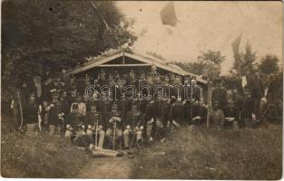 Nevesinje, első világháborús osztrák-magyar katonatisztek a táborban / WWI K.u.k. military officers in the camp. photo (fl)