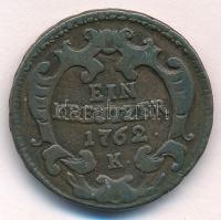 1762K 1kr Cu "Mária Terézia" T:VF,F Huszár: 1758., Unger III.: 1272.a