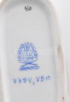 Herendi Viktória mintás leveles tálka, kézzel festett, jelzett, hibátlan, 15×9 cm