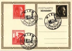 Adolf Hitler + "1939 Wien Deutsch die Ostmark, Geburtstag des Führers" So. Stpl (EK)