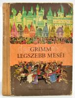 Grimm legszebb meséi. Vál.: Varga Tamásné. Magyarra átdolgozta: Rónay György. Róna Emmy rajzaival. Bp., 1965, Móra. Kiadói illusztrált félvászon-kötés, kissé viseltes, sérült borítóval, kissé sérült fűzéssel, helyenként kissé foltos lapokkal.