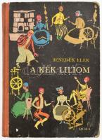 Benedek Elek: A kék liliom és más mesék. Szecskó Tamás rajzaival. Bp., 1968, Móra. Kiadói illusztrált félvászon-kötés, kissé viseltes borítóval, helyenként foltos lapokkal, néhány lapon firkákkal.