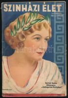 1933-1937 Színházi Élet 2 db száma (XXIII. évf. 43. sz. és XXVII. évf. 48. sz.), kissé foltos, sérül...