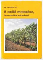 Csepregi Pál: A szőlő metszése, fitotechnikai műveletei. Bp., 1982, Mezőgazdasági Kiadó. Színes fotókkal illusztrált. Kiadói egészvászon-kötés, kissé foltos borítóval, kiadói sérült papír védőborítóban.