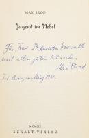 Max Brod: Jugend im Nebel. A szerző, Max Brod (1884-1968) német nyelvű zsidó író, költő által DEDIKÁ...
