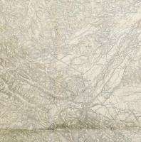 Kárpátalja-Moldávia katonai térkép, é.n., 1: 75000, 2 darabban, egyiken lapszéli apró sérüléssel, má...