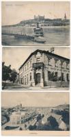 21 db főleg RÉGI történelmi magyar város képeslap vegyes minőségben / 21 mostly pre-1945 historical Hungarian town-view postcards in mixed quality from the Kingdom of Hungary