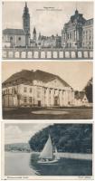 21 db főleg RÉGI történelmi magyar város képeslap vegyes minőségben / 21 mostly pre-1945 historical Hungarian town-view postcards in mixed quality from the Kingdom of Hungary