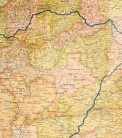 cca 1920-21 Magyarország közigazgatási térképe, az entente megállapította ideiglenes határvonal és s...