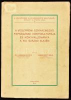 Dr. Hermann Egyed, Eberhardt Béla: A veszprémi egyházmegye papságának könyvkultúrája és könyvállománya a XIX. század elején. Veszprém, 1942, Egyházmegyei Könyvnyomda. Kiadói papírkötés, felvágatlan példány, kissé kopott borítón apró szakadással, címlapon intézményi bélyegzőkkel.