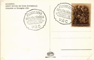 1938 Budapest V. Szent István 900 éves évforduló, aranymise az Országház előtt + "1938 A Szent ...
