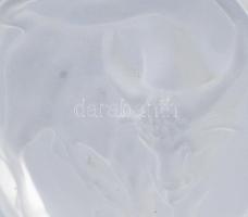 Lalique jelzéssel savmaratott bika díszítésű asztaldísz, hibátlan, m: 13,5 cm