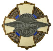 ~1907-1918. "Országos Keresztényszocialista Párt"  zománcozott bronz jelvény, Zn rátéttel, fehér kereszten turul, "JEROUSCHEK BPEST SEMMELWEIS U. 7." gyártói jelzéssel (36x36mm) T:AU  Hungary ~1907-1918. "Országos Keresztényszocialista Párt" enamelled bronze political party badge, white cross with Turul, with makers mark "JEROUSCHEK BPEST SEMMELWEIS U. 7." (36x36mm) C:AU