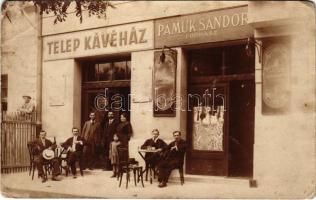 Budapest XIV. Zugló, Telep Kávéház, Pamuk Sándor fodrász üzlete. Telep (ma Telepes) utca 23., photo (EB)