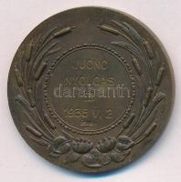 Berán Lajos (1882-1943) 1935. "Magyar Evezős Szövetség" bronz díjérem, hátoldalán "Új...