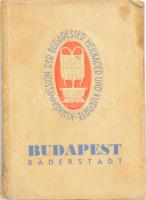 Szviezsényi Zoltán: Budapest Bäderstadt. Bp., [1939], Központi Gyógy- és Üdülőhelyi Bizottság, 159+(1) p. Fekete-fehér fotókkal illusztrálva. Német nyelven. Kiadói papírkötés, kissé foltos, sérült, a fűzéstől elváló borítóval, az első lap hiányzik.