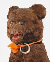 Régi Teddy maci felhúzható, kulcs nélkül 25 cm