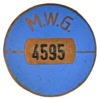 DN "M.W.G. - 4595" zománcozott bronz kitűző (33mm) T:XF apró lapkahiba