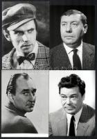 Magyar színészek és színésznők, 10 db főként 18×13 cm-es fotó