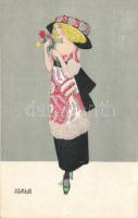 Lady with hat litho s: Mela Koehler