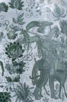 Német vadászjelenetes díszkancsó, jelzés nélkül, hibátlan, m: 20 cm