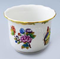 Herendi Víktória mintás porcelán kínáló, kézzel festett, jelzett, hibátlan m: 7,5 cm, d: 10 cm