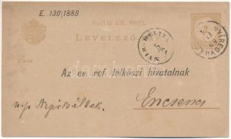 1889 (Vorläufer!!!) Nyíregyháza, Lukács Ödön esperesi körlevele (EK)