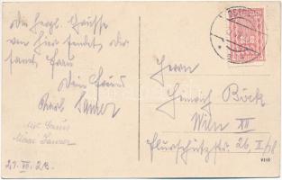 1923 Szalónakújtelek, Neustift bei Schlaining (Máriafalva, Mariasdorf); látkép, vendéglő és iskola, ...