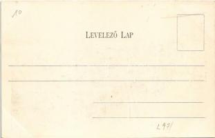 Komárom, Komárno; Téli kikötő, MFTR 638, 663, 673 és Győr uszályok. Czike Dénes kiadása / winter por...