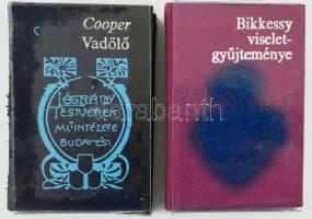 Bikkessy viselet-gyűjteménye. 1816-1820. Szerk.: Haiman György. Bp., 1987., Zrínyi. Kiadói nyl-kötés, kiadói műanyag védőborítóban, sérült borítóval. Megjelent 2000 példányban. Számozott, 1496. számú példány. + Cooper: Vadölő. Bp., 1988. KIadói nyl-kötés, sérült, foltos borítóval, foltos papírral. Megjelent 2000 példányban. Számozott, 576. számú példány.