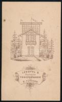 cca 1867 Férfiportré, keményhátú fotó Lengyel Samu (Veszprém, Balatonfüred) műterméből, 10,5×6,5 cm