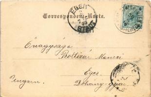 1900 Sankt Lorenzen bei Knittelfeld (Steiermark), Fentscher Sauerbrunn, Gasthof Ebner. Art Nouveau, ...