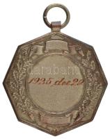 1925. "Postatakarékpénztári Tisztviselők Sportegyesülete 1903." ezüstözött bronz díjérem f...